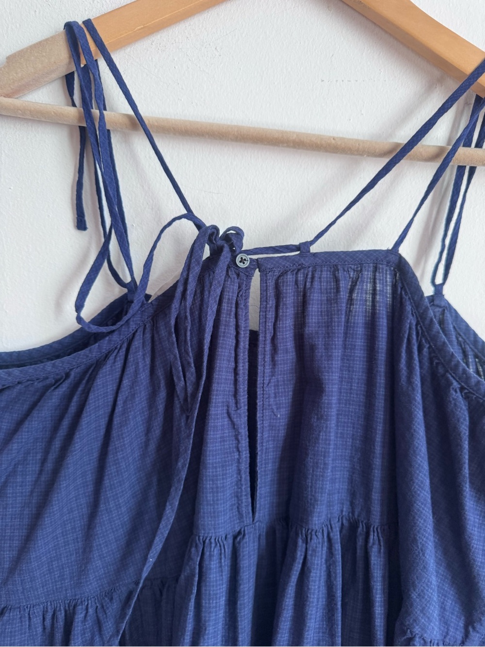 Everlane The Billow Tiered Maxi Dress Navy M $128 - Picture 7 of 10